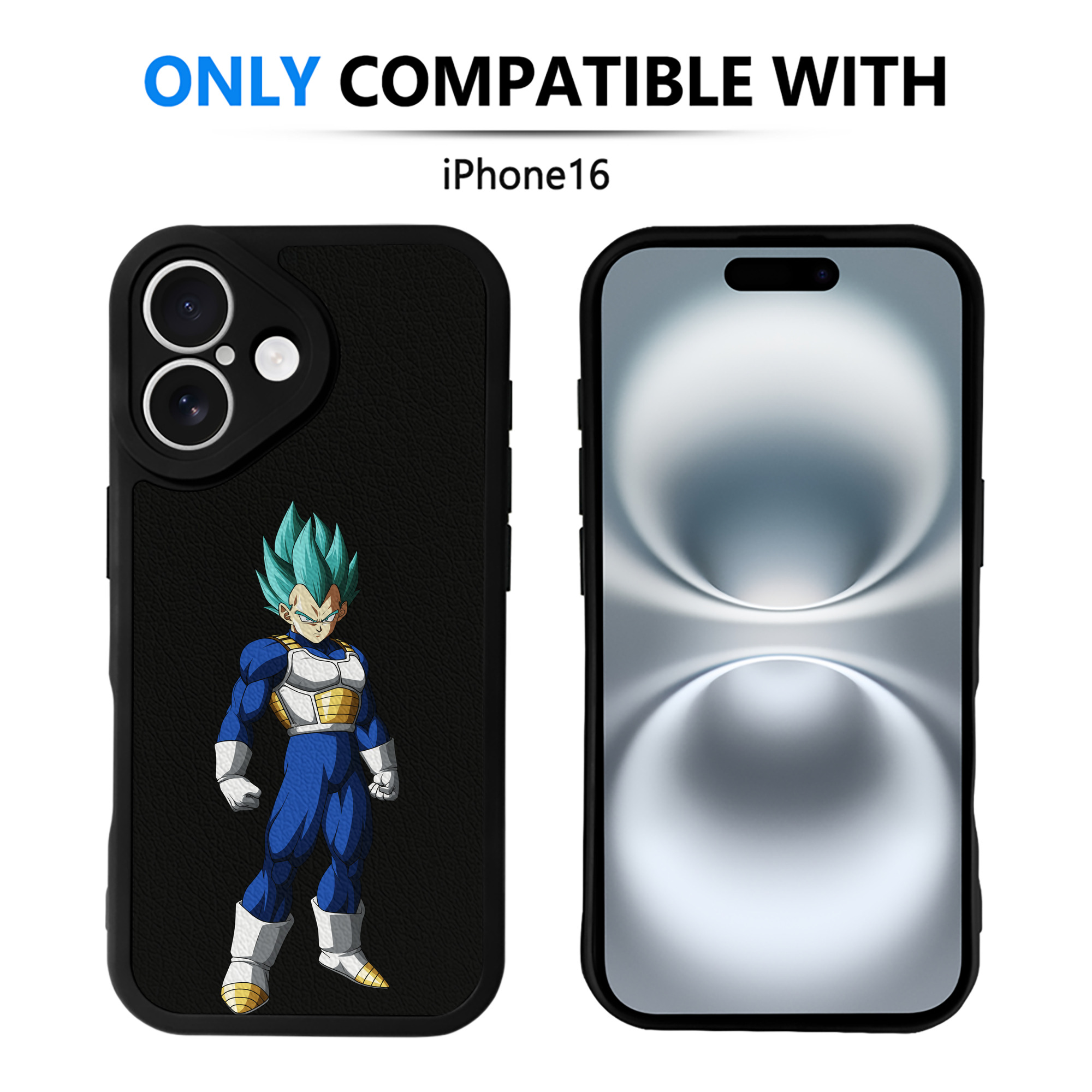 （画像用） ドラゴンボール ベジータ四世（Bejīta Yonsei）DRAGON BALL Vegeta IV 【iPhone 16シリーズ対応】シリコンスマホケース（レザー調） 材質：シリコン